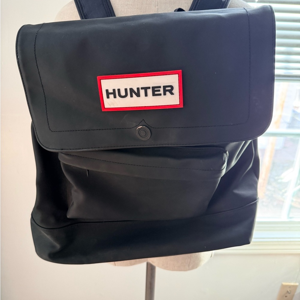 Hunter Black  Backpack with Red Accents
